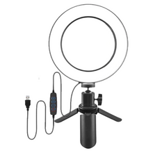 Load image into Gallery viewer, Luce ad anello a LED da 16 cm con supporto - Ozerty
