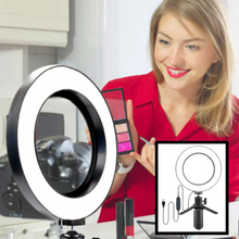 Load image into Gallery viewer, Luce ad anello a LED da 16 cm con supporto