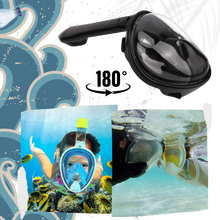 Load image into Gallery viewer, Maschera da snorkeling con vista panoramica a 180° - Ozerty