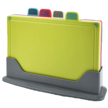 Load image into Gallery viewer, Set di taglieri 4 pezzi con supporto - Ozerty