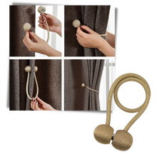 Load image into Gallery viewer, Confezione da 2 fibbie magnetiche per tende - Ozerty
