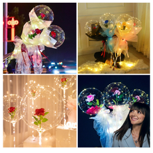 Load image into Gallery viewer, Bellissimo palloncino a LED con rosa