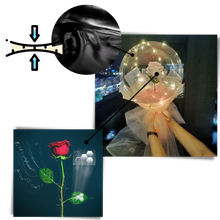 Load image into Gallery viewer, Bellissimo palloncino a LED con rosa - Ozerty