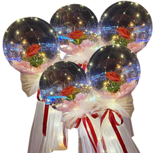 Load image into Gallery viewer, Bellissimo palloncino a LED con rosa - Ozerty