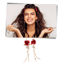 Load image into Gallery viewer, Orecchini con nappe rosa - Ozerty