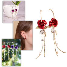 Load image into Gallery viewer, Orecchini con nappe rosa - Ozerty