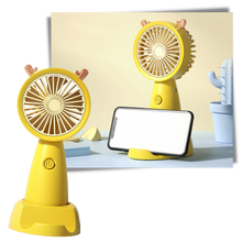 Load image into Gallery viewer, Mini ventilatore USB con supporto per telefono - Ozerty