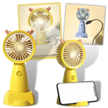 Load image into Gallery viewer, Mini ventilatore USB con supporto per telefono - Ozerty