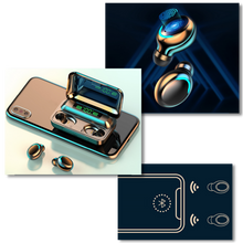 Load image into Gallery viewer, Auricolari Bluetooth con scatola di ricarica della batteria - Ozerty
