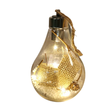 Load image into Gallery viewer, Lampadina a sfera di Natale trasparente a LED