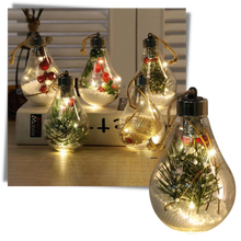 Load image into Gallery viewer, Lampadina a sfera di Natale trasparente a LED - Ozerty