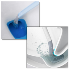 Load image into Gallery viewer, Scopino da toilette con manico lungo e base a muro - Ozerty