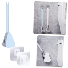 Load image into Gallery viewer, Scopino da toilette con manico lungo e base a muro - Ozerty