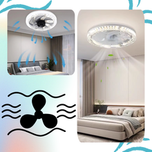 Load image into Gallery viewer, Ventilatore da soffitto estetico con luce e telecomando - Ozerty