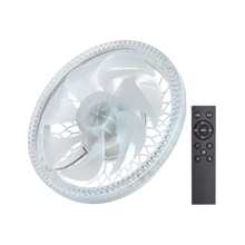 Load image into Gallery viewer, Ventilatore da soffitto estetico con luce e telecomando -Bianco - Ozerty