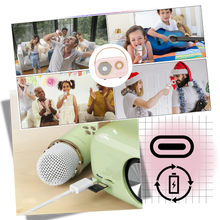 Load image into Gallery viewer, Mini Karaoke Bluetooth a Doppio Microfono per Bambini - Ozerty