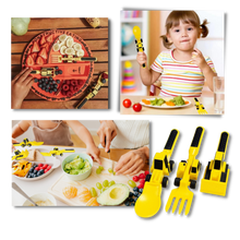 Load image into Gallery viewer, Set di piatti e utensili per un'alimentazione creativa e costruttiva - Ozerty
