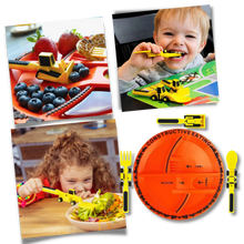 Load image into Gallery viewer, Set di piatti e utensili per un'alimentazione creativa e costruttiva - Ozerty