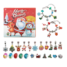 Load image into Gallery viewer, Calendario dell'Avvento 24 Giorni con Gioielli Fai-da-Te -Babbo Natale Felice - Ozerty