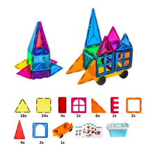 Load image into Gallery viewer, Blocchi da costruzione magnetici educativi -60 pezzi con scatola - Ozerty