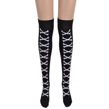 Load image into Gallery viewer, Calze Compressori con Design Festivi per Halloween -Ossa Chic - Ozerty