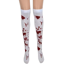 Load image into Gallery viewer, Calze Compressori con Design Festivi per Halloween -Schizzi di sangue - Ozerty