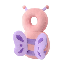 Load image into Gallery viewer, Protezione per la testa ipoallergenica per neonati - Farfalla rosa - Ozerty