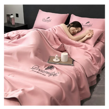 Load image into Gallery viewer, Copripiumino in morbida seta di ghiaccio -Rosa tenue/150X200 cmRosa tenue/180X220 cmRosa tenue/200X230 cm - Ozerty