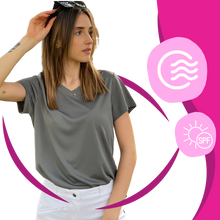 Load image into Gallery viewer, Maglia con scollo a V a raffreddamento istantaneo da donna - Ozerty