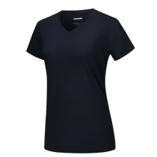 Load image into Gallery viewer, Maglia con scollo a V a raffreddamento istantaneo da donna -Nero - Ozerty