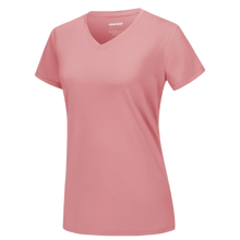 Load image into Gallery viewer, Maglia con scollo a V a raffreddamento istantaneo da donna -Grigio Rosa - Ozerty
