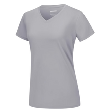 Load image into Gallery viewer, Maglia con scollo a V a raffreddamento istantaneo da donna -Grigio chiaro - Ozerty