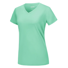 Load image into Gallery viewer, Maglia con scollo a V a raffreddamento istantaneo da donna -Verde menta - Ozerty