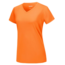 Load image into Gallery viewer, Maglia con scollo a V a raffreddamento istantaneo da donna -Arancione - Ozerty