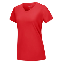 Load image into Gallery viewer, Maglia con scollo a V a raffreddamento istantaneo da donna -Rosso pomodoro - Ozerty