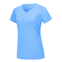 Load image into Gallery viewer, Maglia con scollo a V a raffreddamento istantaneo da donna -Blu caldo - Ozerty