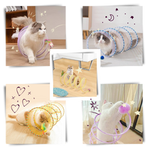 Load image into Gallery viewer, Tunnel interattivo compatto per gatti - Ozerty