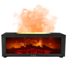 Load image into Gallery viewer, Diffusore di Oli Essenziali a LED con Simulazione di Camino -Nero - Ozerty