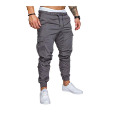Load image into Gallery viewer, Pantaloni cargo slim fit da uomo -Grigio chiaro/MGrigio chiaro/LGrigio chiaro/XLGrigio chiaro/XXLGrigio chiaro/3XLGrigio chiaro/4XLGrigio chiaro/5XL - Ozerty