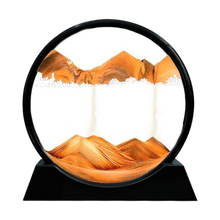 Load image into Gallery viewer, Quadro Ipnotico di Sabbia in Movimento -Arancione con cornice nera/25 x 26 cm Arancione con cornice nera/18 x 19 cm - Ozerty