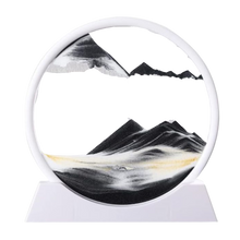 Load image into Gallery viewer, Quadro Ipnotico di Sabbia in Movimento -Nero con cornice bianca/18 x 19 cmNero con cornice bianca/25 x 26 cm - Ozerty