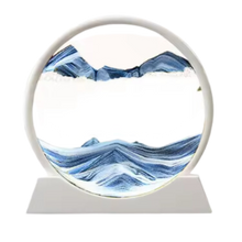 Load image into Gallery viewer, Quadro Ipnotico di Sabbia in Movimento -Blu con cornice bianca/18 x 19 cmBlu con cornice bianca/25 x 26 cm - Ozerty
