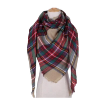 Load image into Gallery viewer, Sciarpa in cashmere a quadri effetto mohair -Londra - Ozerty