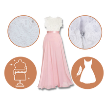 Load image into Gallery viewer, Abito in chiffon con pizzo dallo stile prairie chic - Ozerty