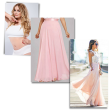Load image into Gallery viewer, Abito in chiffon con pizzo dallo stile prairie chic - Ozerty