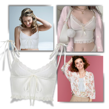 Load image into Gallery viewer, Morbido top in pizzo alla moda - Ozerty