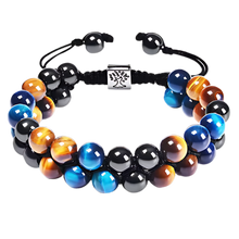 Load image into Gallery viewer, Bracciale di protezione resistente all'acqua -Albero blu marrone - Ozerty
