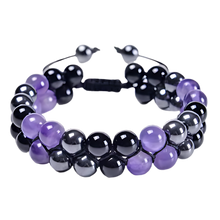Load image into Gallery viewer, Bracciale di protezione resistente all'acqua -Onice viola - Ozerty