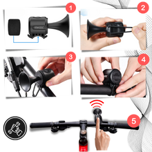 Load image into Gallery viewer, Clacson elettrico per bicicletta impermeabile e rumoroso - Ozerty