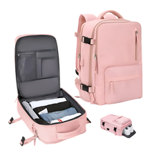 Load image into Gallery viewer, Zaino da viaggio impermeabile con ricarica USB -Rosa - Ozerty